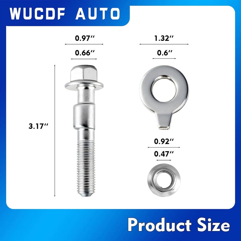 WUCDF AUTO K90474 Professional Alignment Camber Kit For Buick 1996-2007 for Cadillac 1992-1997 for Freightliner 2007-2018 for Chevrolet 1995-2019 Replaces#81260 45K18036 MS60005 - Image 3